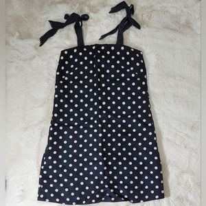 J.Crew Navy Pocky Dots Dress